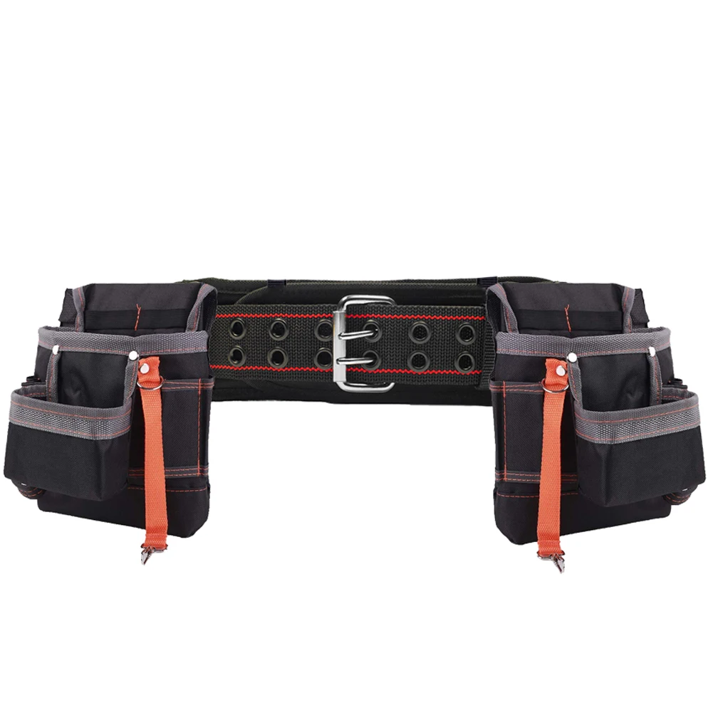 Heavy Work Tool Belt Bag Multi-functional Electrician Tools Bag Waist Pouch Belt Storage Holder Organizer