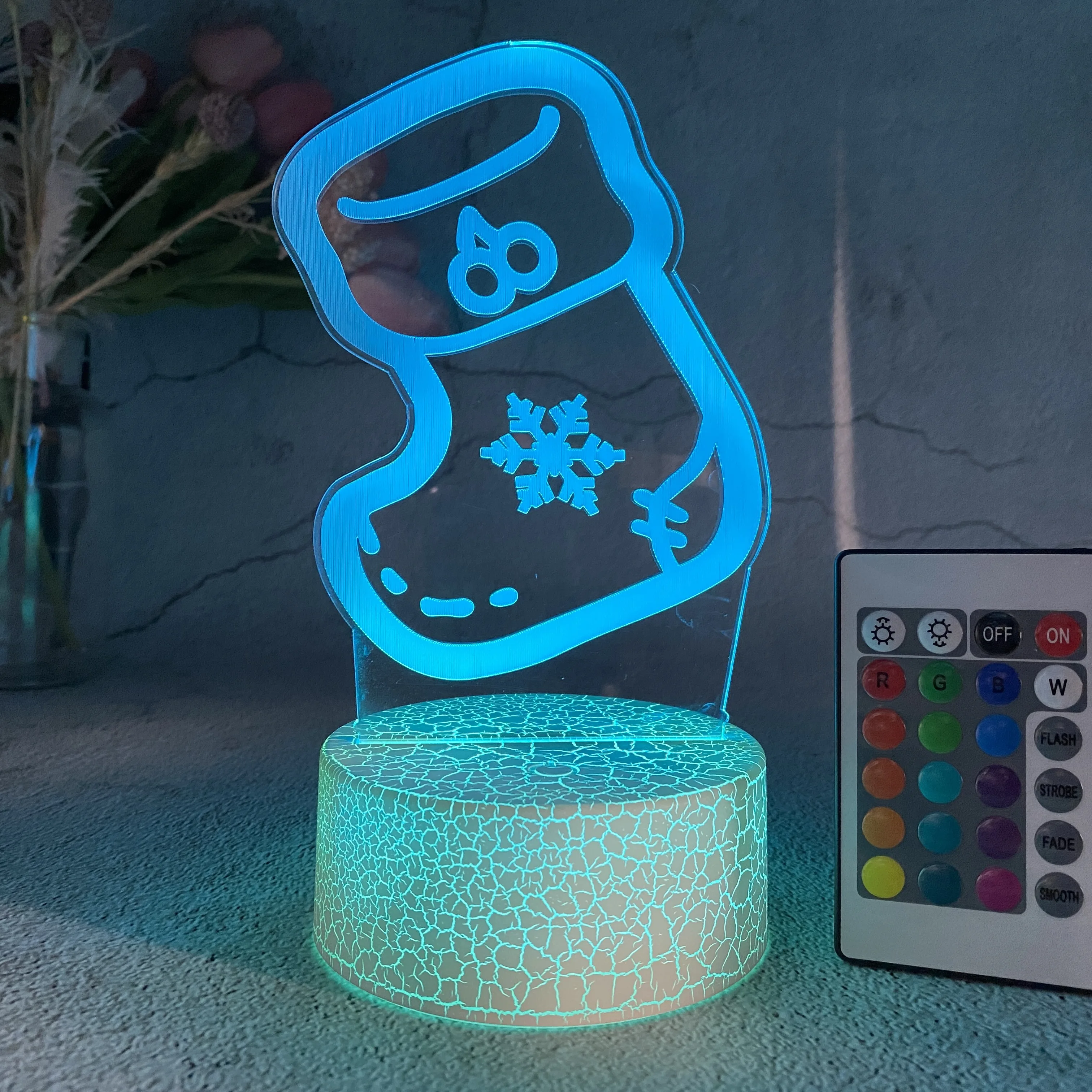 New Christmas Stocking Crack 3D Plug-in Bedroom Bed Simple Nightlight High Appearance Level