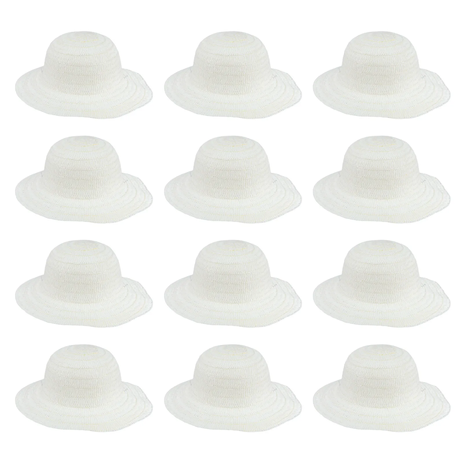 공예용 빈 밀짚모자 12개, 어린이 여름 햇빛 가리개, 농부 모자, 손으로 그린 코스튬, 해변 파티, 어린이 미술 용품