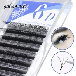 GAHAMACA Two Tips 6D W Shape Lashes Extension Premade Volume Fan High Quality Fake Eyelashes Supplies Natural Look Makeup Tool