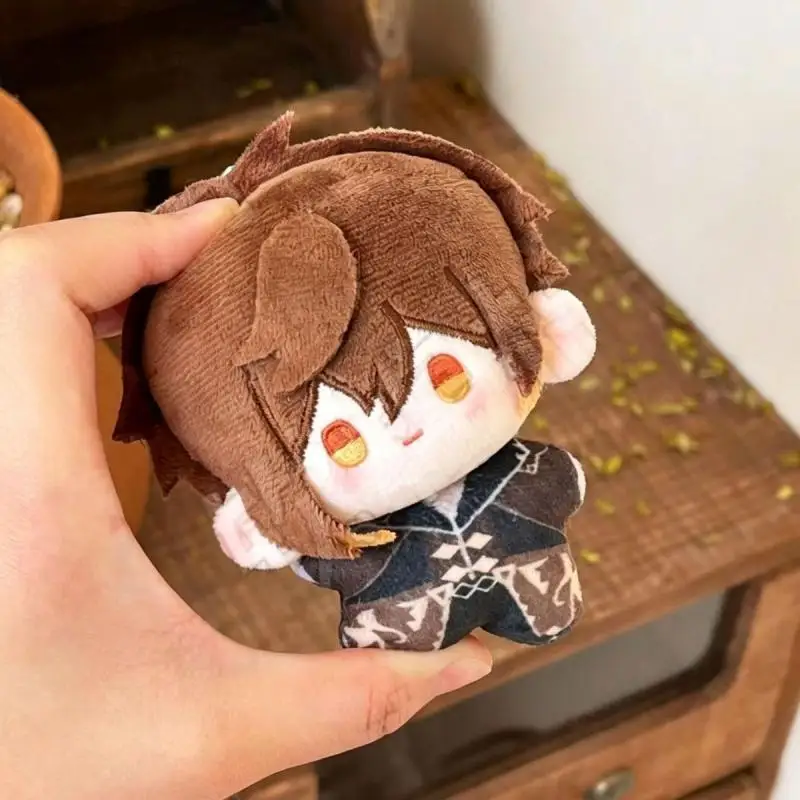 Genshin Impact Game Merchandise Zhongli 10Cm Printed Cotton Doll Plush Doll Keychain Backpack Decoration A Gift for A Friend