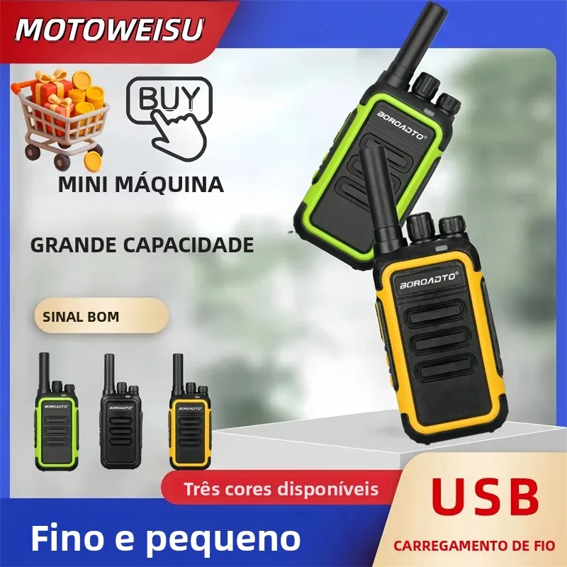 ポータブル双方向無線機-2個-ミニトランシーバー-uhf-pmr-充電式-type-c-10km-長距離-ホテル-ビジネス-アウトドア
