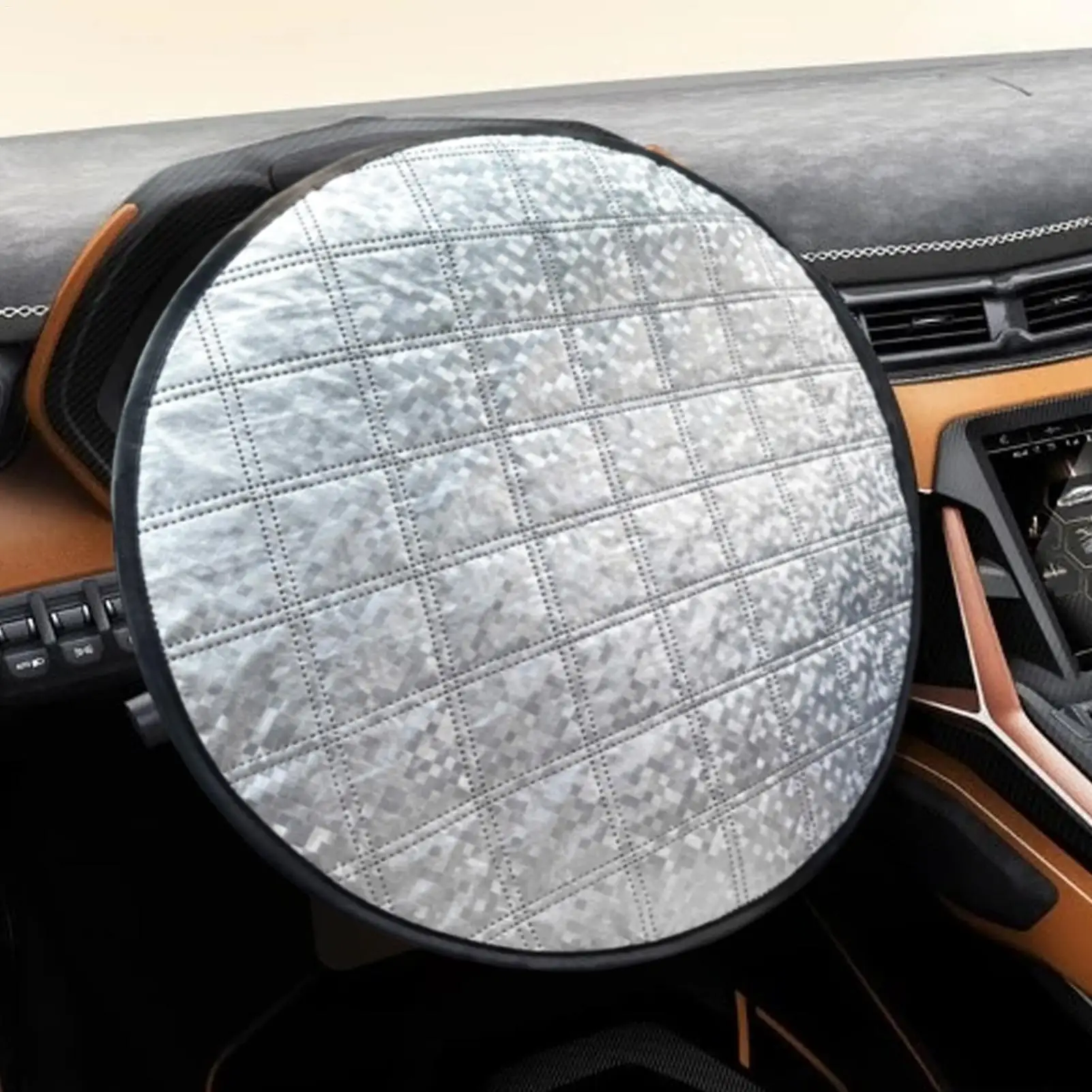 Car Steering Wheel Sun Shade Cover Sunproof Heat Resistant Shield For Blocking Sunlight For Summer Automotive SUV RV Truck