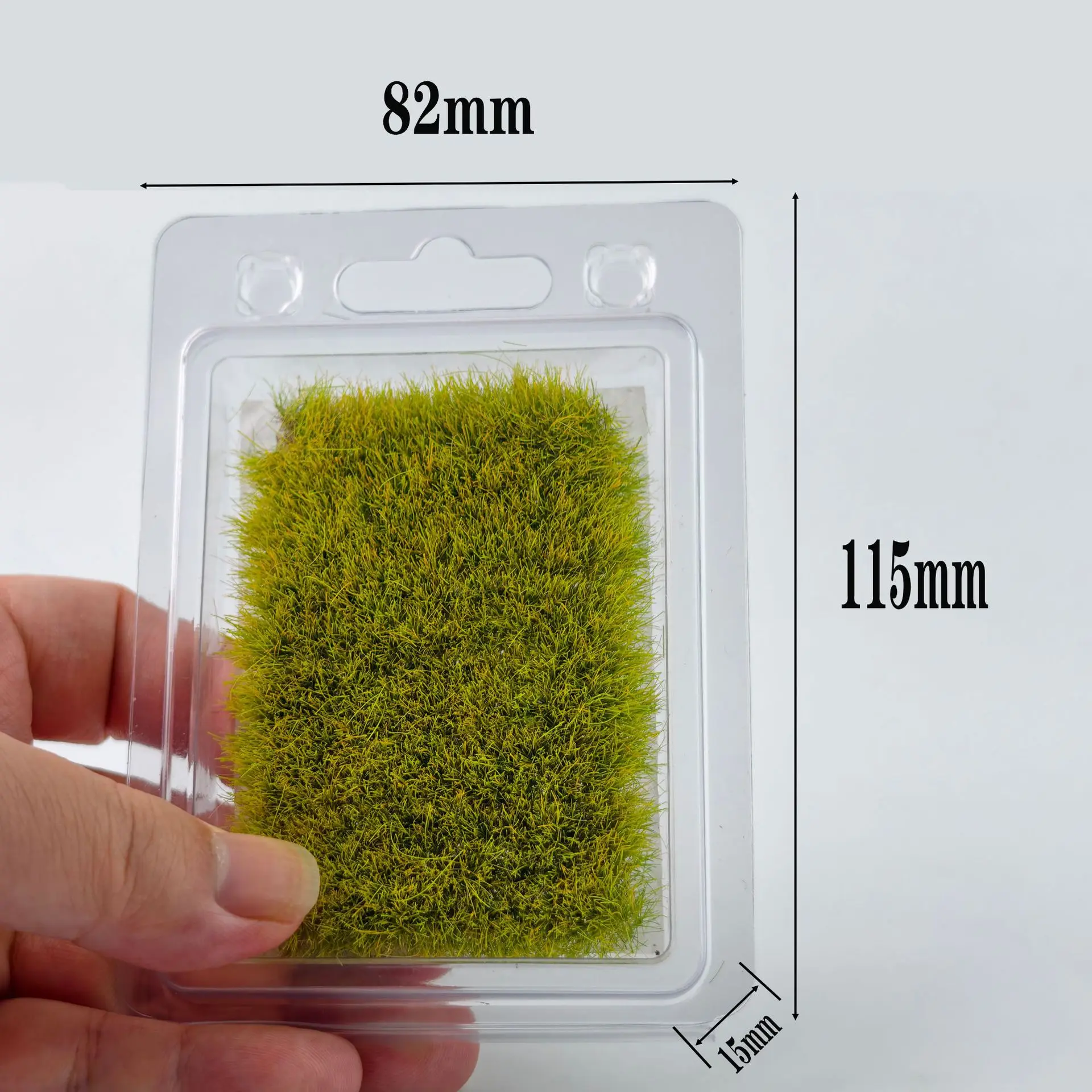 12MM Static Hand-tearable Grass Clusters Model Kits Artificial Tuft Lawn Micro Scenery Materials Diorama Accessories 1Pcs