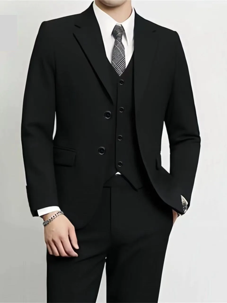 H11 new suits for men spring business slim fit professional work formal suits Italian style groom wedding dress