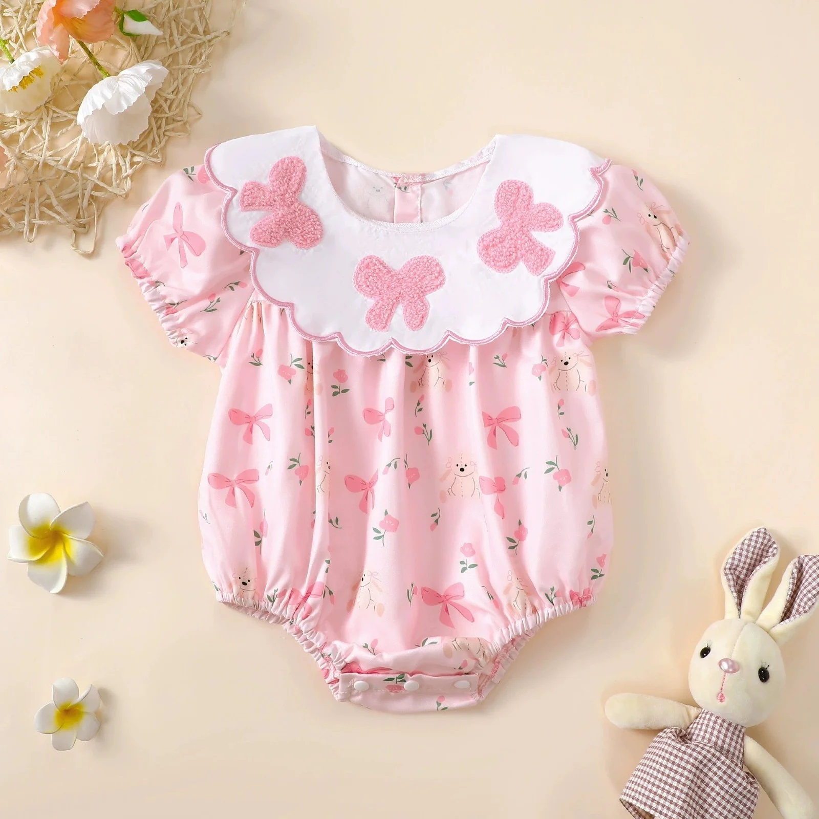 

1PCS Summer Lovely Baby Spring Romper Suit Newborn Trendy Adorable Sweet Infant All-in-One Clothes Comfortable Soft Material