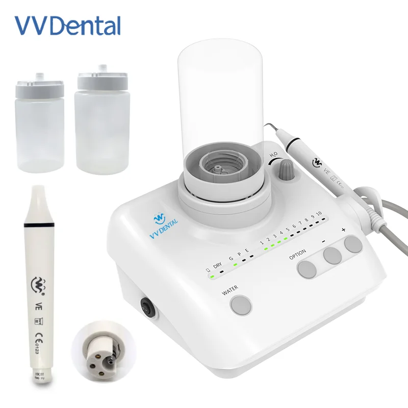 Ultrasonic Dental Scaler Set with 2*Water Bottle and 5*Tips Multi-Function Ultrasonic Scaler for Washing Teeth Dentistry Unit