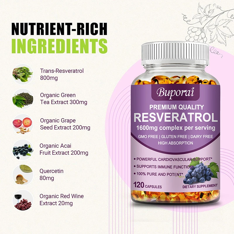 Resveratrol - Natural Antioxidant That Helps Overall Health, Heart Health and Metabolism