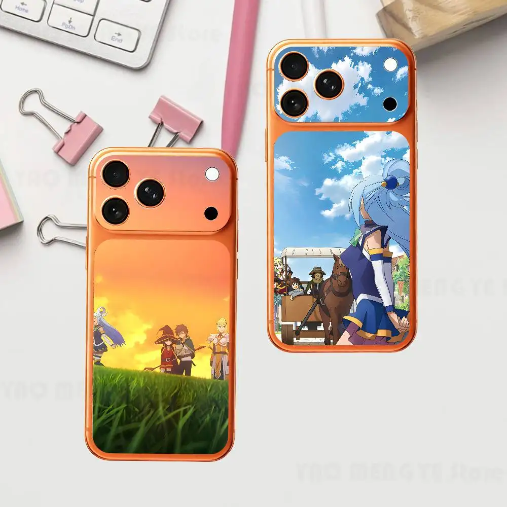 

Cartoon K-KonoSuba Plain Decal Skin For IPhone17 Pro ProMax Back Film Cover Wrap Anti-scratch Durable Sticker