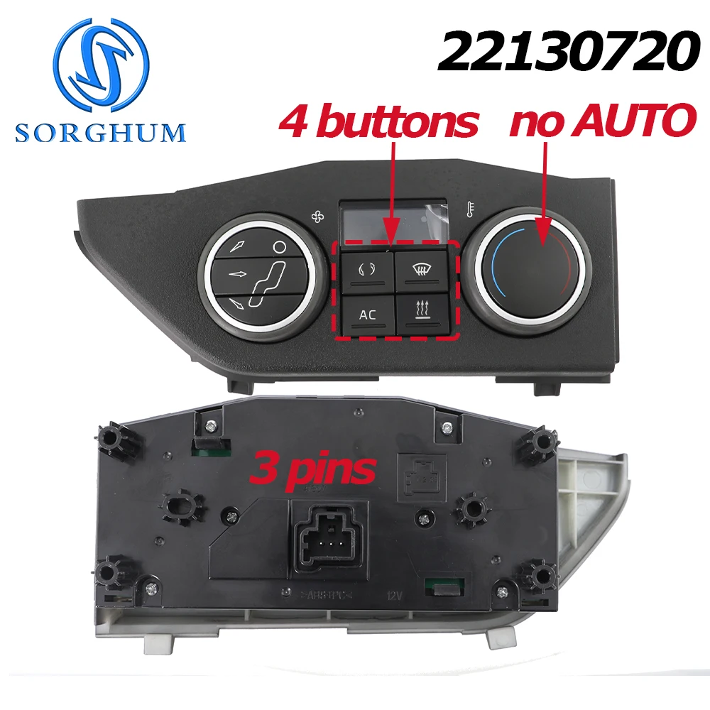 22130711 22130723 22130720 22130726 Für Volvo FMX FM 420 FH4 EURO 6 LKW Klimaanlage Heizungssteuergerät Schalttafel – Detail 6