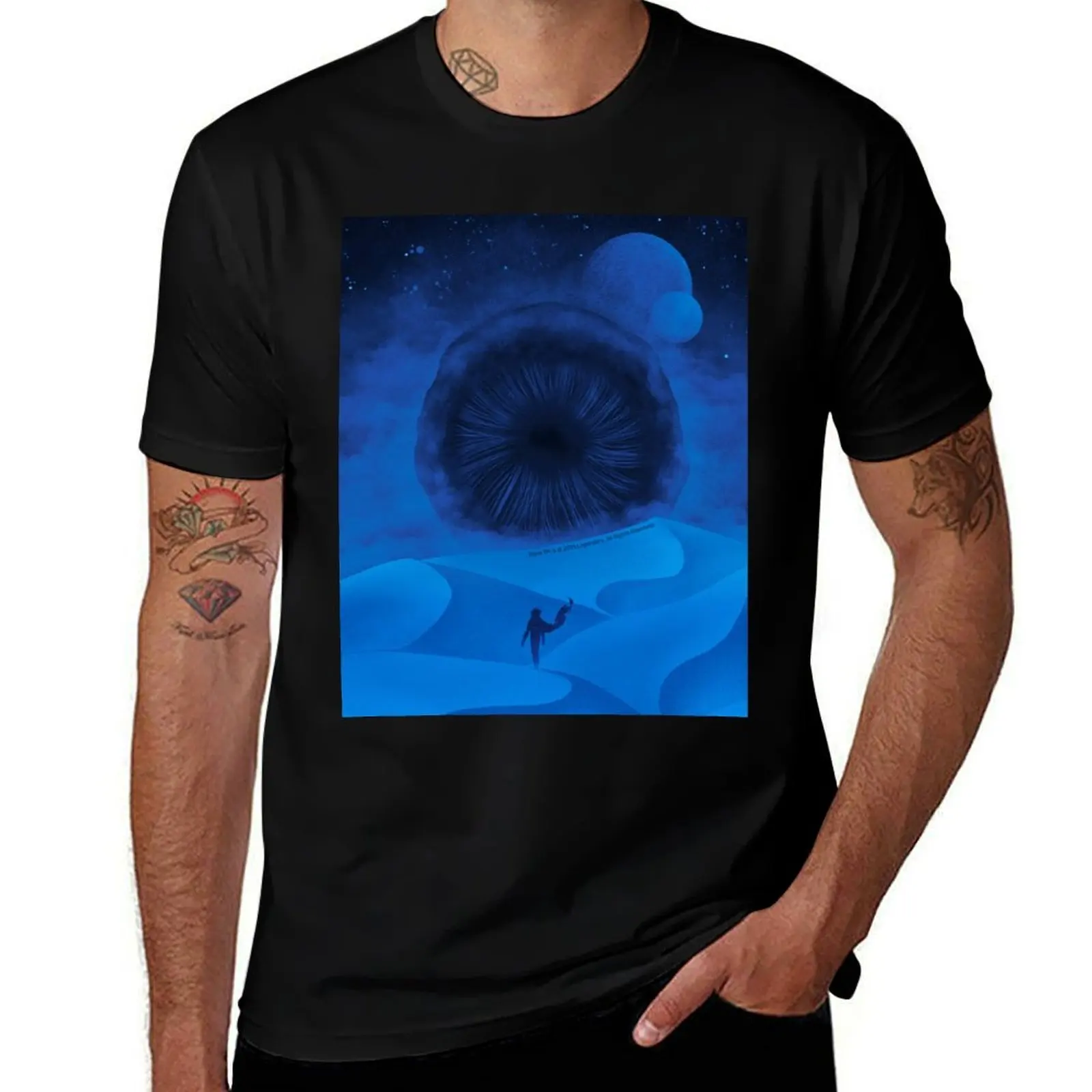 man 100% shirt T-Shirt 100% cotton t cotton The Great Blue Shai-Hulud, t shirts men Moons