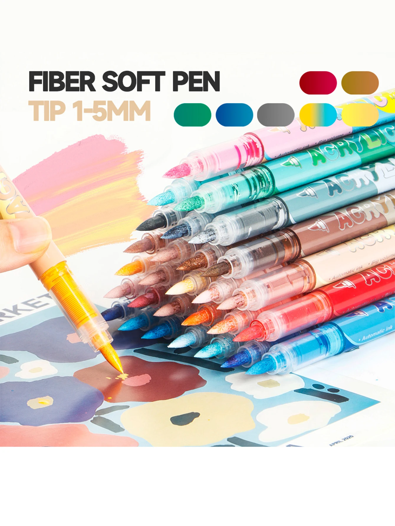 84/12 لون المباشر السائل الاكريليك ماركر طالب الكتابة على الجدران أقلام الطلاء كتيب الكتابة DlY مهرجان هدية مجموعة أقلام الرسم #6