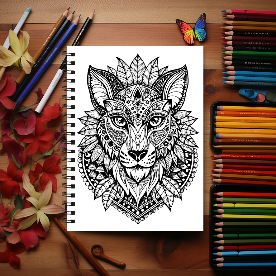 Primordial Beasts Coloring Book - 8.3x 11.2 Inch 22 Page Coloring Book - Helps Reduce Stress and Ease Emotions