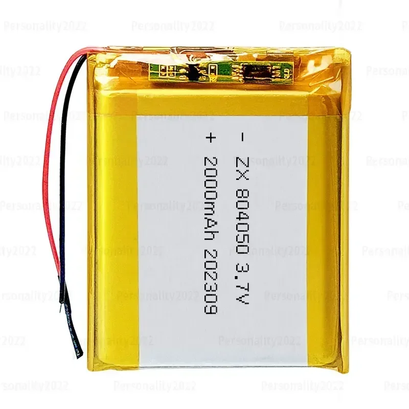 

Polymer Battery 804050 2000mAh 3.7V Lipo Rechargeable Lithium Batteries for Medical Equipment Car Pet Water Dispenser Toys Cells