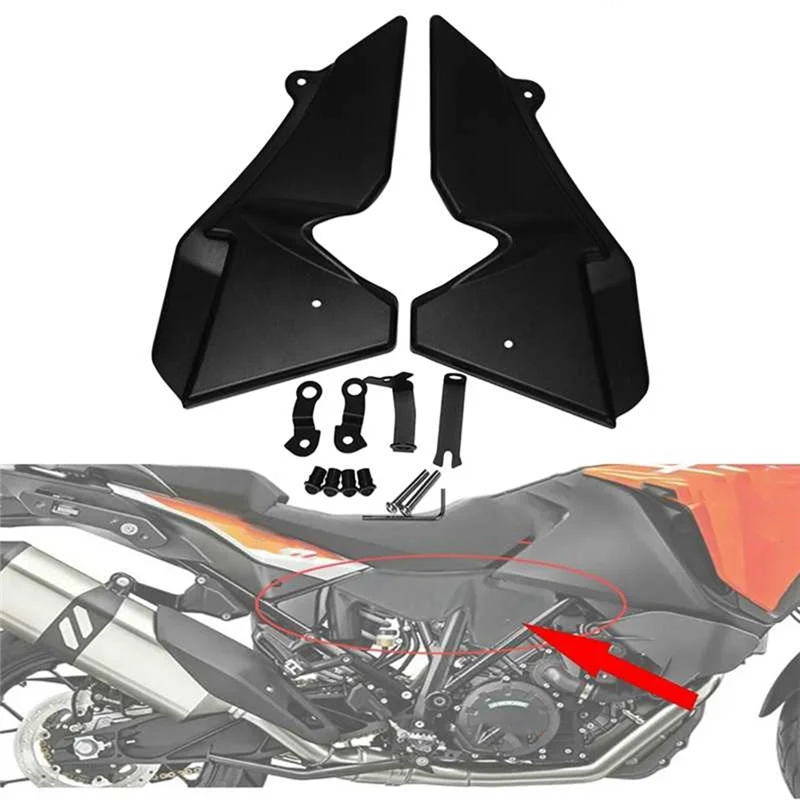 Protector lateral del radiador de la motocicleta, placa de protección de carenado, paneles laterales izquierdo y derecho del asiento para 1050 1090 1190 ADV 1290