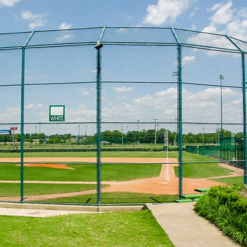 custom.PVC Coated Galvanized Chain Link Mesh Safety Fence Sport Basketball Stadium 50x50mm Mesh Rustproof 3D Modeling Servic