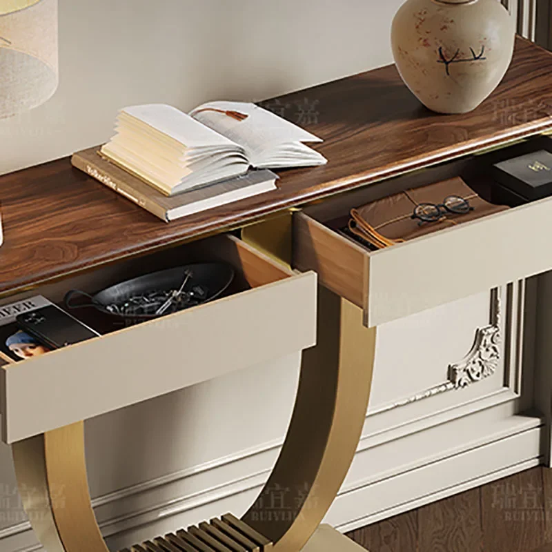 Décor Unique Table Console élégant luxe tiroir Design Table d'angle moderne Simple Console Ingresso meubles salon