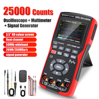 3in1 Digital Multimeter 50MHz Bandwidth 280MS Sampling Rate PC Waveform Data Storage Dual Channel Oscilloscope Signal Generator