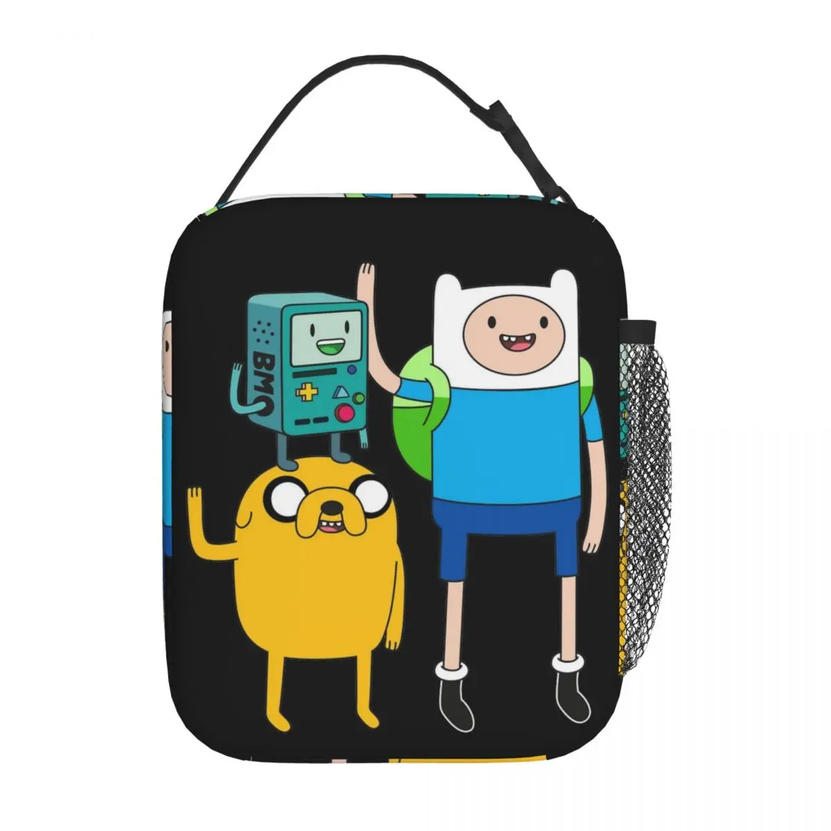 Adventure Times Finn Jake BMO Insulated Lunch Bag Large Cartoon Reusable Thermal Bag Tote Lunch Box School Outdoor Bento Pouch