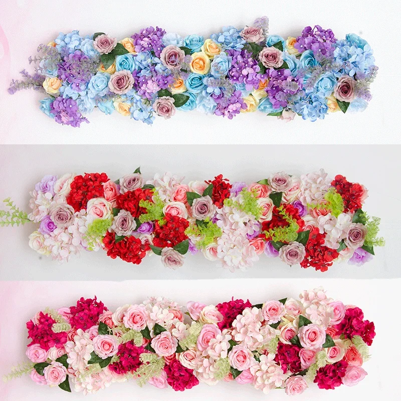 Wedding Props Simulation Flowers Wall Flower Row, Road Arch Door, Round Pavilion Decoration Wedding Arrangement, Fake Flower Art