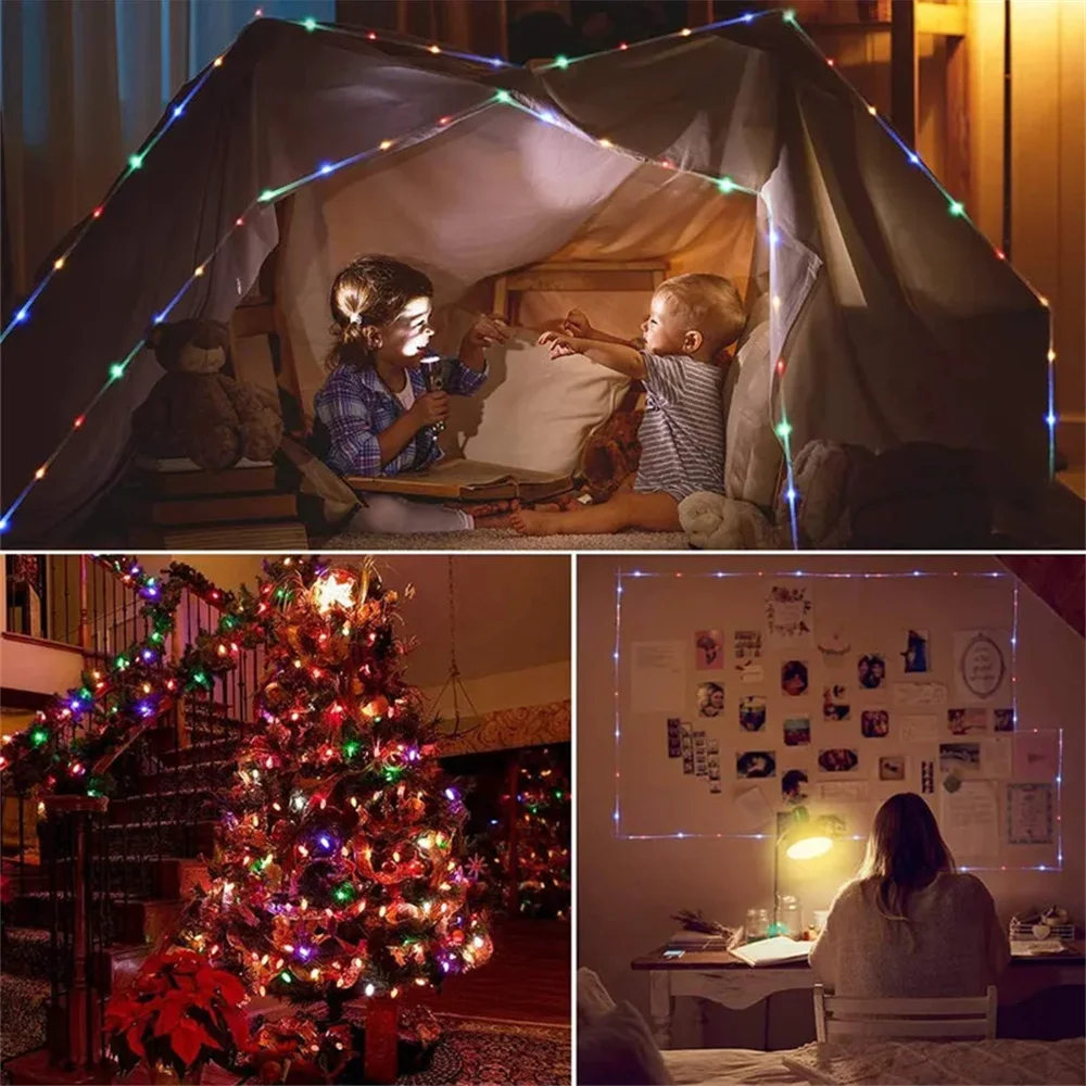 300LED Solar Rope Light Outdoor Waterproof Fairy Lights for Garden Lawn Tree Yard Fence Pathway Christmas Decor