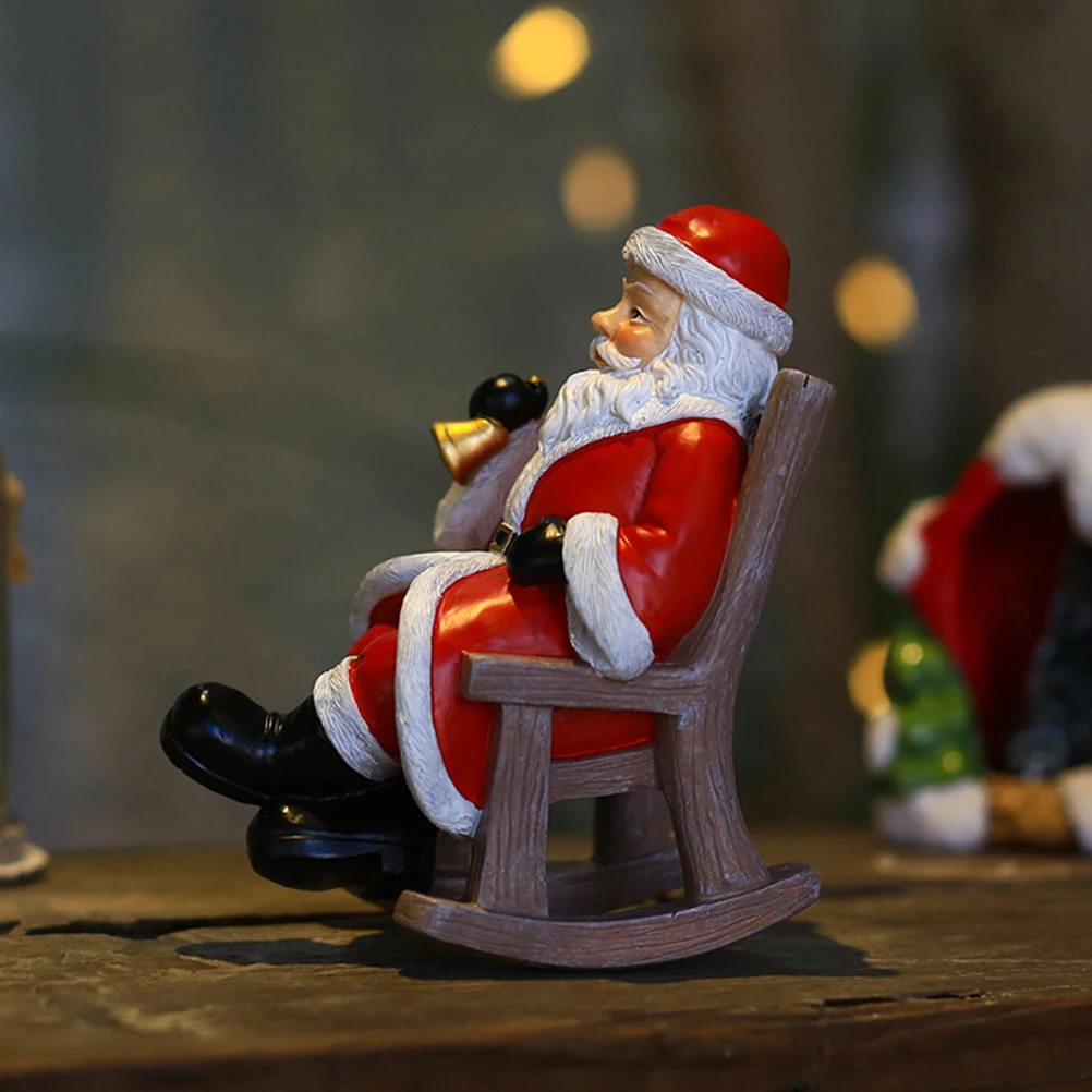 

Rocking Chair Claus Decoration Lovely Xmas Santa Claus Decoration Adornment Festive Practical nament Christmas Mini Home Decor