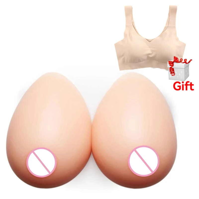 Silicone Soft Breast Enhancer Pads Oversized Fake Boobs Bra Underwear Prosthesis Shemale Drag Queen Transgender Cosplay Costume