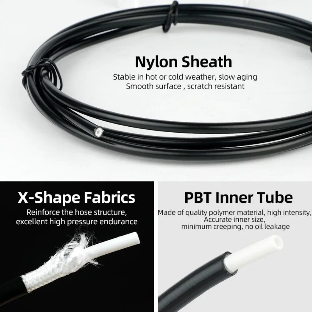 2500mm Bicycle Hydraulic Disc Brake Hose 3 Layers Oil Tube For BH59 BH90 Sram Magura Hydraulic Oil Brake oil needle Bike parts - view 4