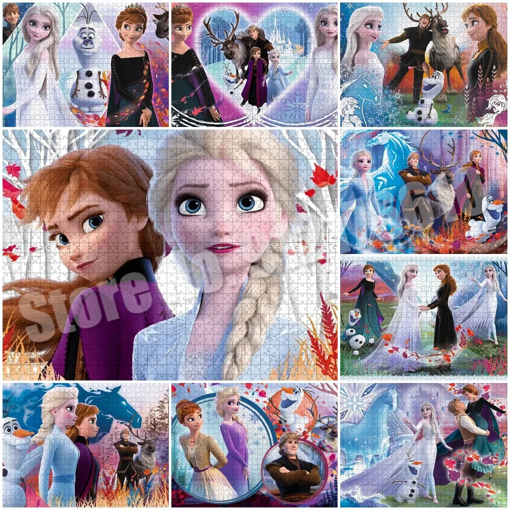 

Disney Princess Jigsaw Puzzle 1000 Pieces Frozen Puzzle Game Paper Assembling Puzzles for Adults Puzzle Children Home Games Toys