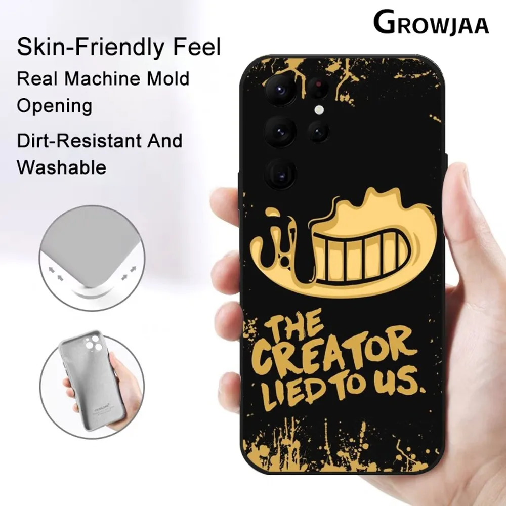 B-Bendy and the ink machines Phone Case for Samsung Galaxy S24 Ultra S22 S23 Ultra S21 S20 5G Protective Silicone TPU Funda