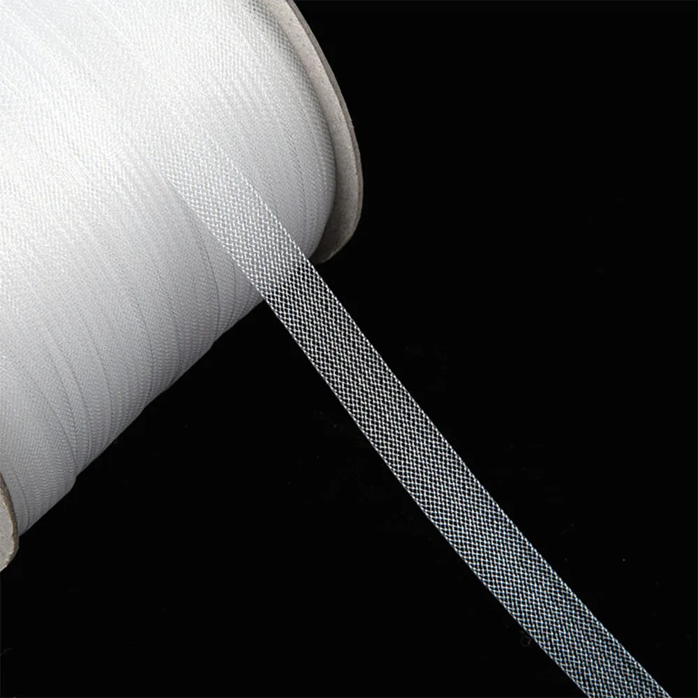 50 Yards Stiff Horsehair Braid 2.5cm Polyester Crinoline Trim for Wedding Dress Hem Support Dance Gown Corset Sewing Accessories