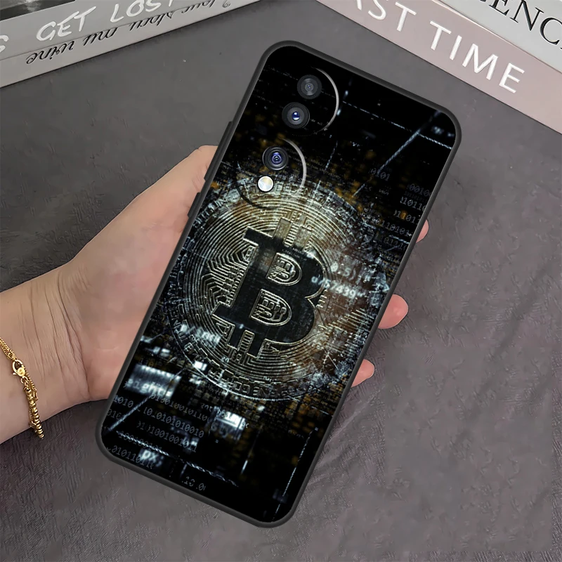 Funda de Bitcoin BTC para Honor 90, 70, 50, 10 Lite, Magic 5, 6 Pro, X6, X7, X8, X9, X6a, X7a, X8a, X9a, X9b, X8b