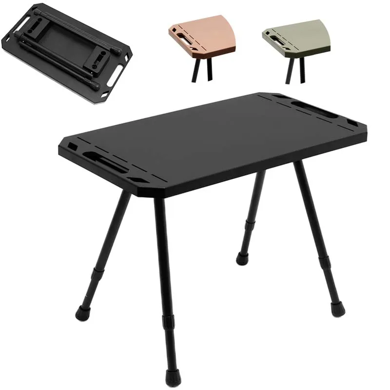 

50cm Folding Camping Table Adjustable Portable Lightweight table Two-Sides Hanging Cookware Hiking Picnic