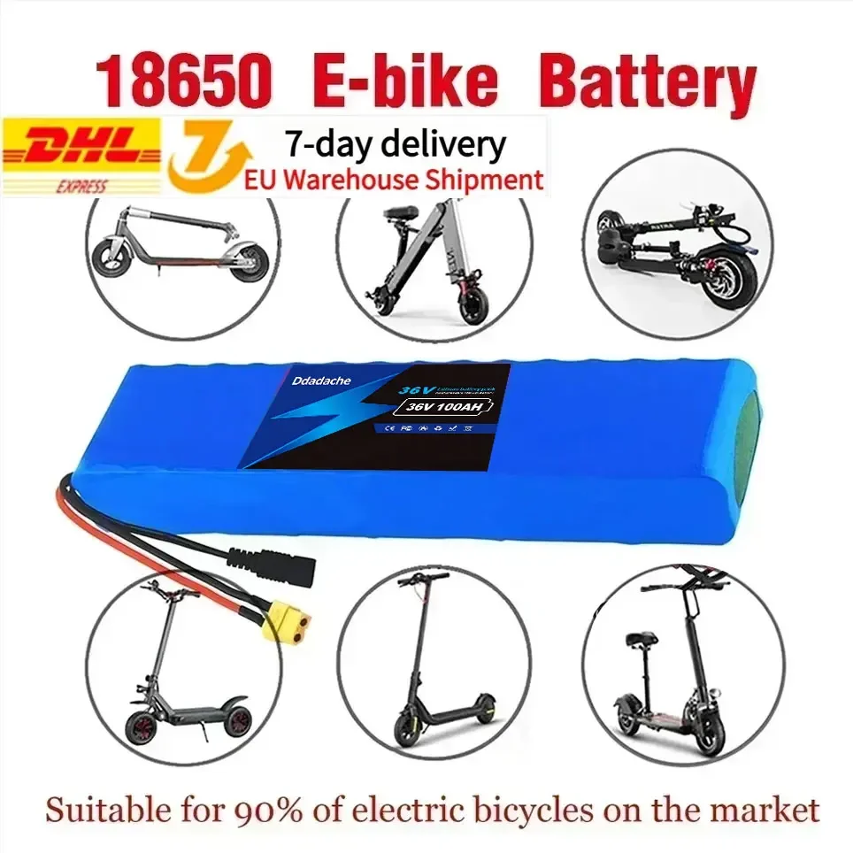 10S3P 36V 100Ah 18650 batterie au Lithium Rechargeable 1000W puissance modifiée vélo scooter électrique véhicule avec BMS