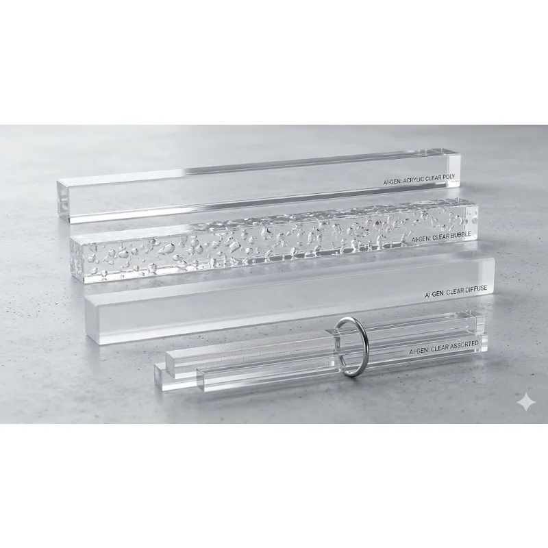 

10~50cm PMMA Plexiglass Bar Transparent Square Acrylic Stick for DIY Tools Holder Custom Cut