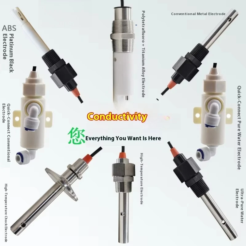 OEM Customizable 0.1/1.0/10.0 PH Meter EC/TDS Conductivity Electrode Sensor Platinum Black Online for Test Instruments