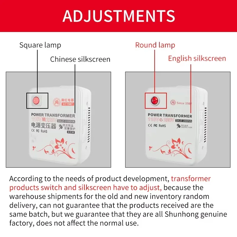 Best Selling 2000W Power Transformer 110v 220v 2000va Household Appliances Step-up Voltage Converter From China view 4