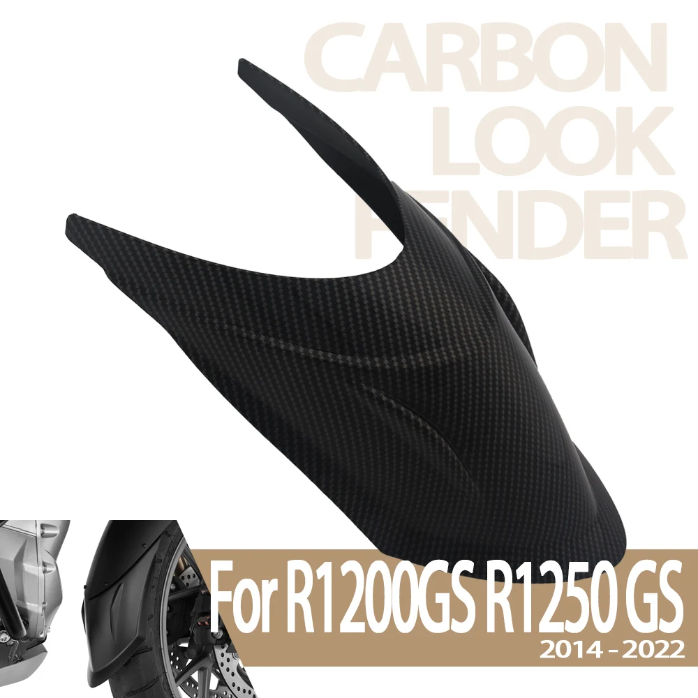 For BMW R1200GS R1250GS ADV 2014-2023 Motorcycle Carbon Look Extended Fender Wing Front Wheel Cover Mudguard