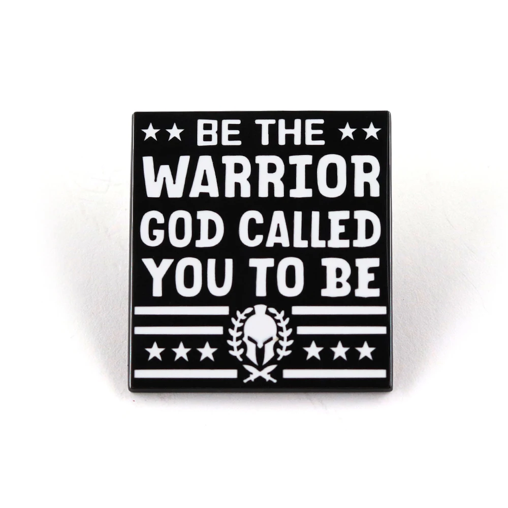 Be The Warrior God Called You To Be Enamel Pin Christian Faith Brooch Spartan Helmet Badge Religious Motivational Jewelry Gift f