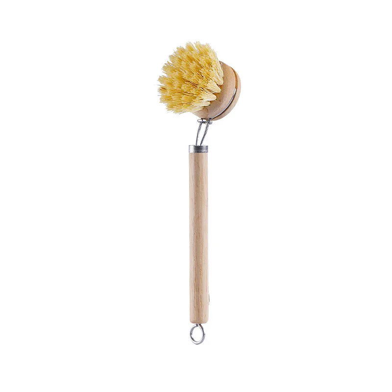 Long Handle Wok Brush Can Be Brush Replacement Head Natural Soft Bristle Horse Mane Sisal Coconut