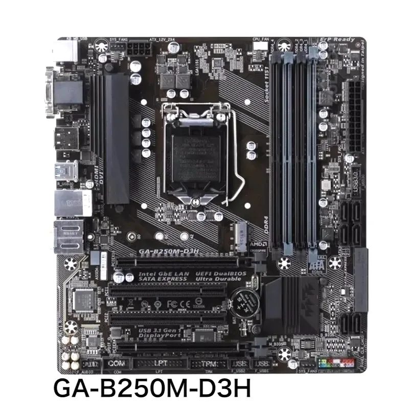 

For Gigabyte GA-B250M-D3H Motherboard 64GB LGA 1151 DDR4 B250M Micro ATX Mainboard 100% Tested OK Fully Work Free Shipping