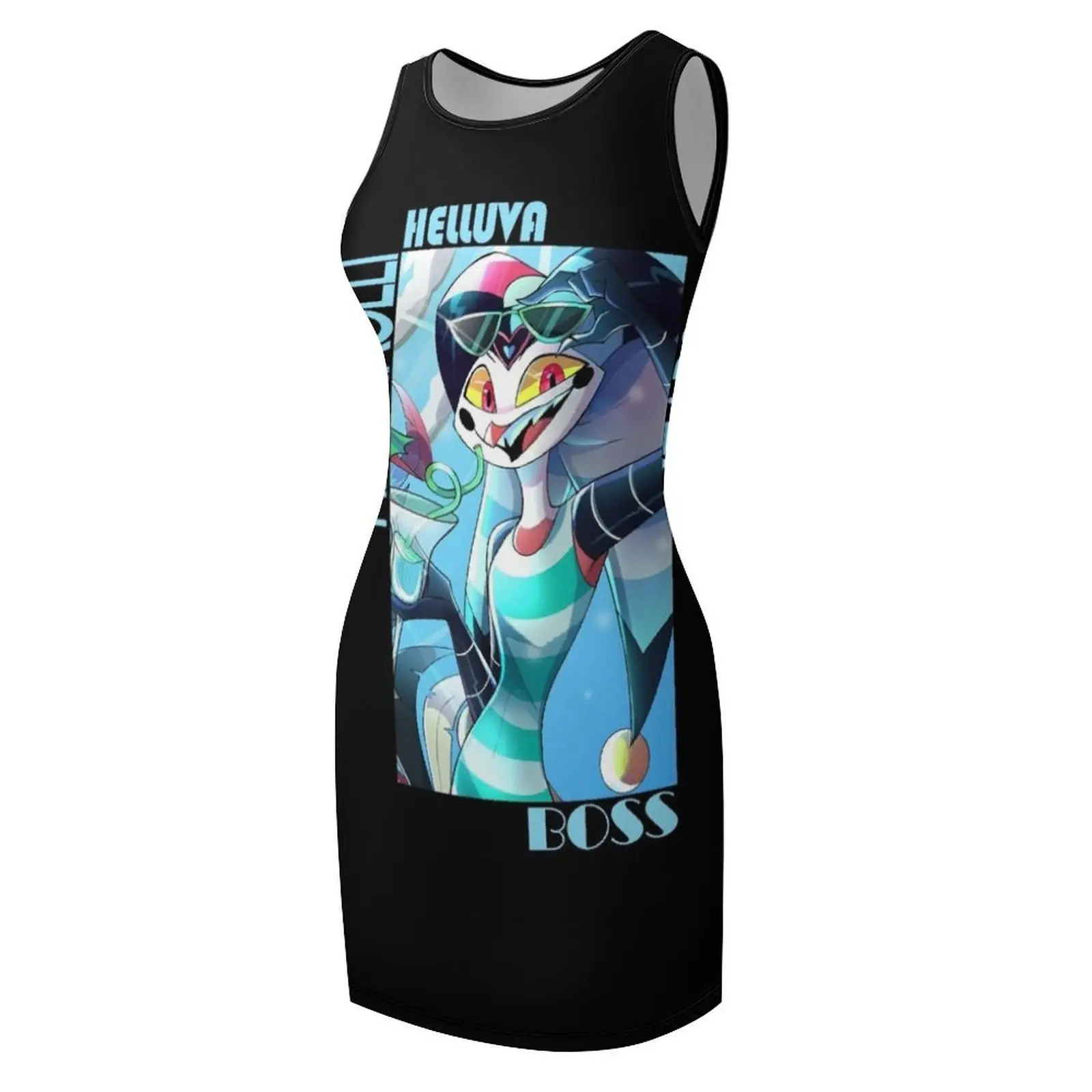 فستان صيفي بدون أكمام من Fizzarolli Helluva Boss ملابس نسائية صيف 2025 فستان للنساء الحوامل #4