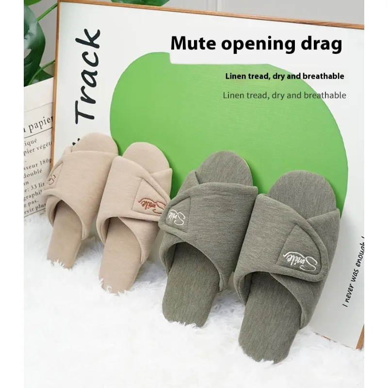 

Soft Silent Slippers Adjustable Wide Fit Swollen Feet Women Non-Slip Cotton House Shoes Hardwood Floors Elderly Injury Relief