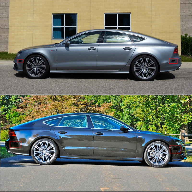 Smoked Lens Front & Rear Side Marker Light Cover Housings For 2012-2018 Audi A7/S7/RS7 (Type 4G8) Side Fender Lights, No Bulb
