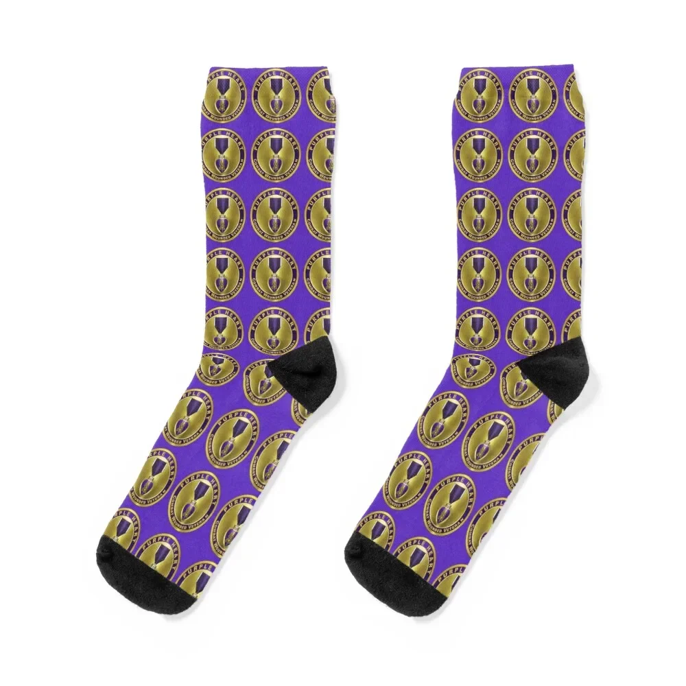 

Purple Heart Medal Socks football funny gifts Climbing Man Socks Women's