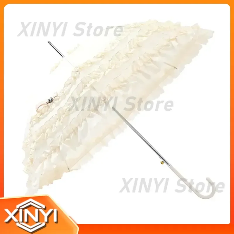 for Lolita Small Ocean Umbrella Embroidery Sunshade for French Lace Princess Style Wedding Dress UV Protection Beach Parasol