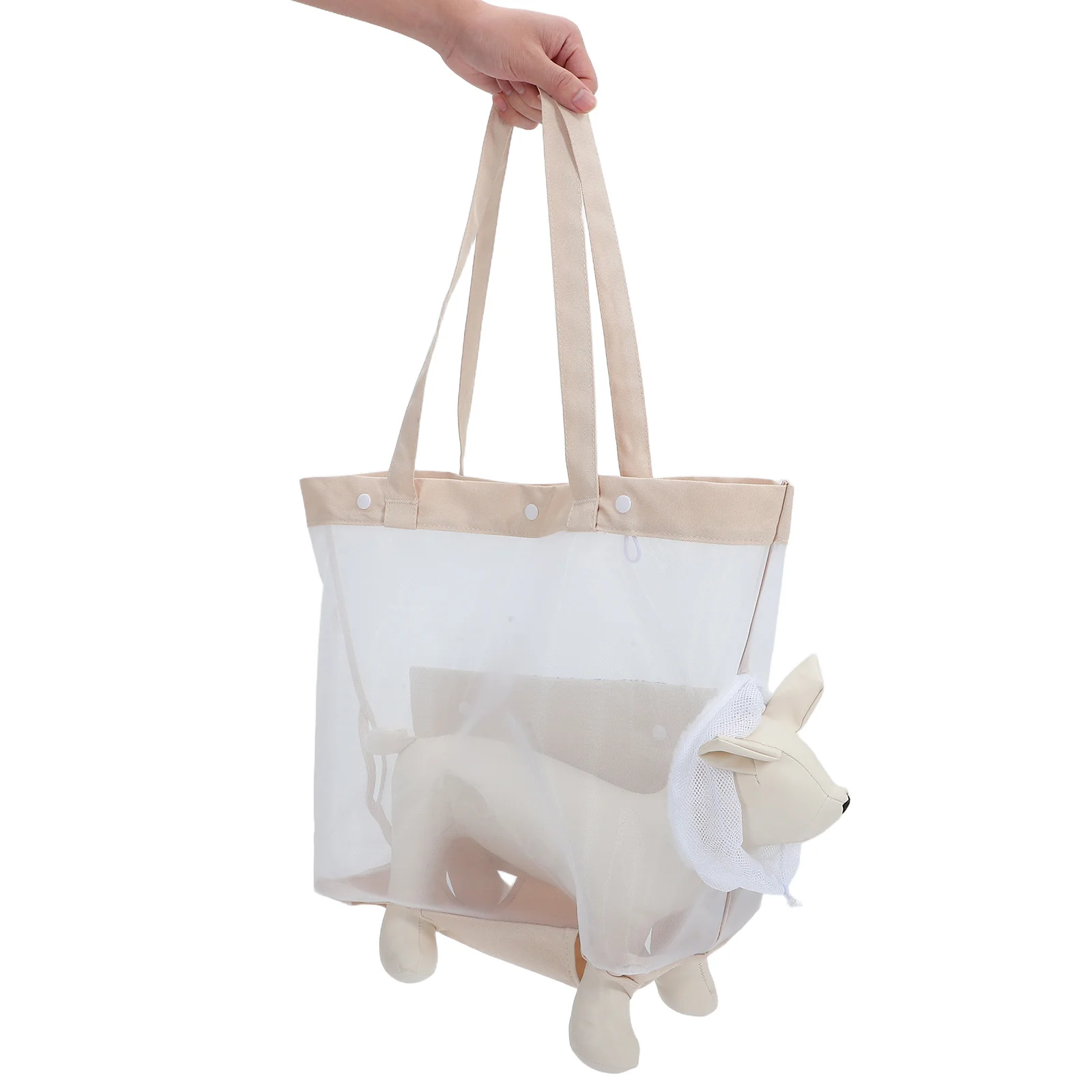 

Breathable Mesh Cat Carrier Tote 35x32x18cm Lightweight See-Through Panels Portable for Outdoor Adventures Daily Walks Vet