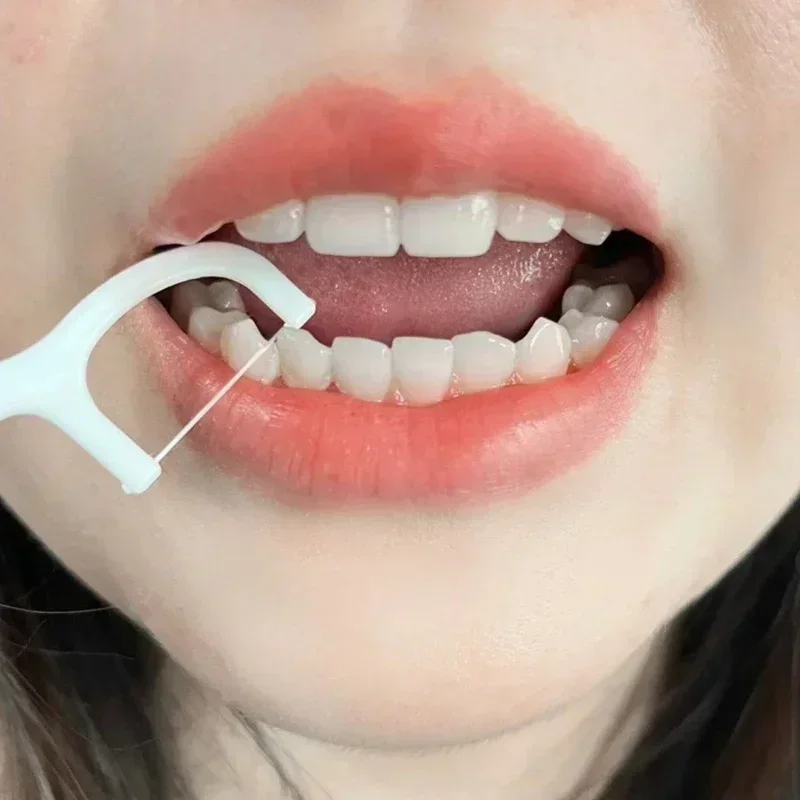 5×100pcs Disposable Dental Floss Toothpicks Deep Cleaning Tooth Oral Hygiene Care Tool Dental Floss Portable Interdental Brush