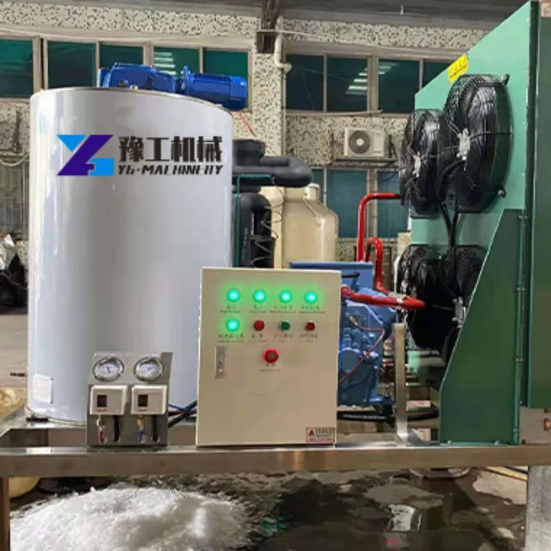 Customized High Capacity Commercial Flake Ice Machine With Water Ring Compressor For Seafood Preservation Seafood Market