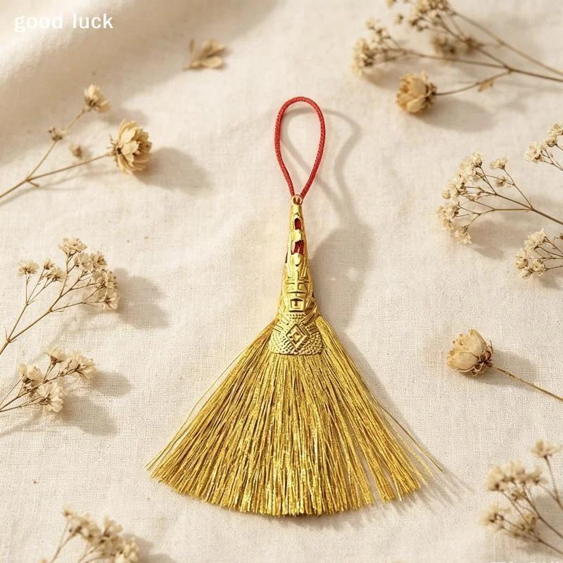 Answer10Pcs Magic Golden With Tassels, Feng Shui Wealth Attraction & Housewarming Gift, Bohemian Good Luck Enhancer Decor